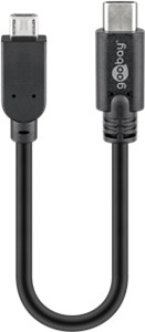 USB 2.0 cable (USB-C™ to micro-B 2.0), black