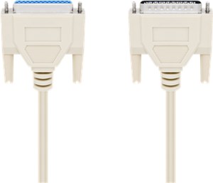 D-SUB 25-pin extension cable, male/female, serial 1:1
