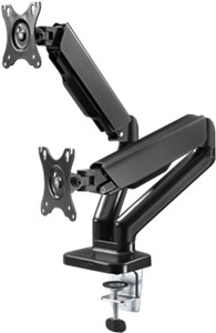 Double Monitor Mount with Gas Spring, black