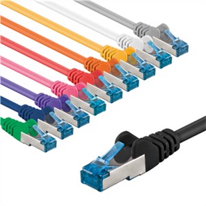 CAT 6A Patch Cable S/FTP (PiMF), 3 m, Set in 10 Colours