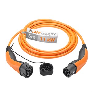 Type 2 Charging Cable, up to 11 kW, 5 m, orange