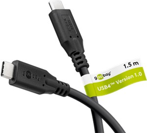 USB-C™ Cable, USB4™, 240 W, 20 Gbit/s, Power Delivery, 1.5 m