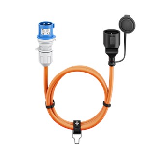 CEE-Adapterleitung, CEE-Stecker auf Schutzkontakt-Kupplung, 1,5 m CEE-Adapterleitung, CEE-Stecker auf Schutzkontakt-Kupplung, 1,5 m