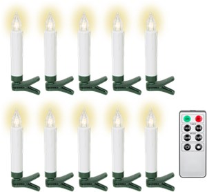 10 kabellose LED-Weihnachtsbaumkerzen 10 kabellose LED-Weihnachtsbaumkerzen