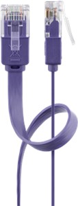 CAT 6 Flat Patch Cable, U/UTP, violet