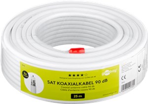 90° dB SAT Coaxial Cable, Double Shielded