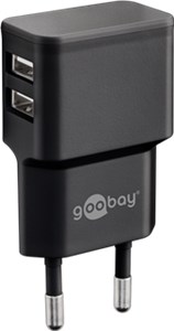 Dual USB charger 2.4 A (12W) black