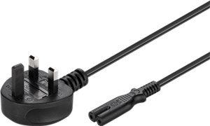 UK Mains Connection Cable, 1.8 m, Black