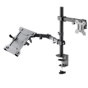 Monitor Mount with Laptop Arm Flex, black