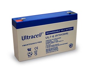 Lead acid battery 6 V, 7 Ah (UL7-6)