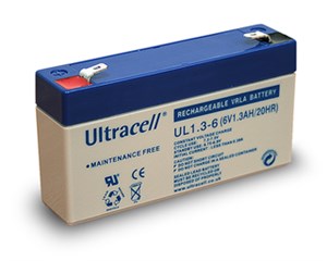 Lead acid battery 6 V, 1,3 Ah (UL1.3-6)