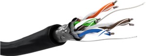 CAT 5e Outdoor Network Cable, F/UTP, black