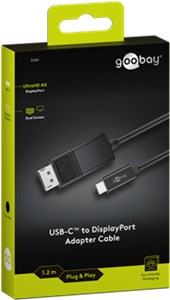 USB-C™- DisplayPort™ Adapter Cable (4K 60 Hz), 1.20 m, Black