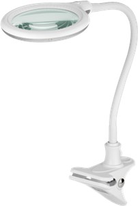 LED Magnifying Lamp with Clamp, 6 W, white