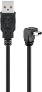 USB 2.0 Hi-Speed Cable 90°, Black