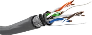 CAT 5e Network Cable, SF/UTP, grey