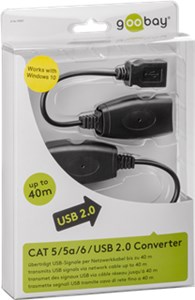 USB 2.0 Hi-Speed extension cable, Black
