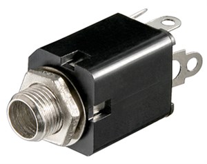 Jack chassis socket - 6.35 mm - mono