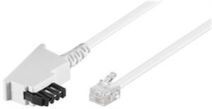 TAE-F cable (universal Pin Out), white 