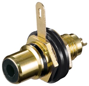 RCA Female Connector for Housing Assembly with Insulation and Soldered Connection