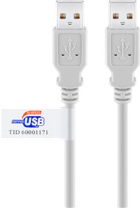 USB 2.0 Hi-Speed cable with USB certificate, grey