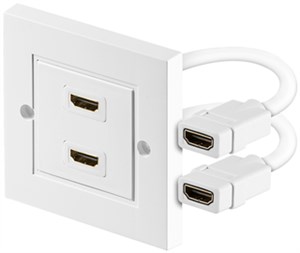 HDMI™ Wall Socket, gold-plated,Gold-plated