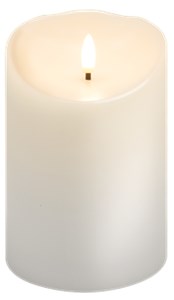 LED-Echtwachskerze, weiß, 10 x 15 cm LED-Echtwachskerze, weiß, 10 x 15 cm