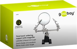 Soldering Aid / Third Hand with Magnifying Glass 2.5x Magnification