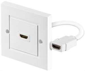 HDMI™ wall socket, gold-plated,Gold-plated