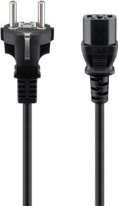 Cold-device connection cable, 1.5 m, black