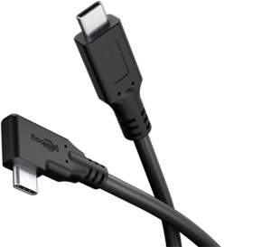 USB-C™-Kabel 90°, USB4™, 1 m, schwarz