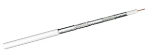 125 dB coax- antenna cable, 5x shielded, CU, white