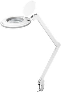 LED Magnifying Lamp with Clamp, 9 W, white