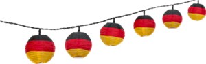 LED German flag string lights, with power plug