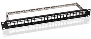 19 Inch (48.3 cm) Blank Keystone Patch Panel (STP) (1 U), with erarthing cable