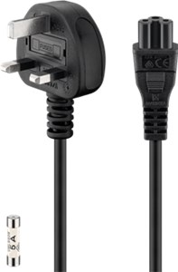 UK - appliance connection cord; 1.8 m, black
