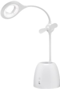 LED Desk Lamp Fan + Pen Box 