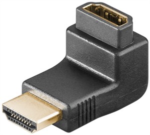 HDMI™ angled adapter, gold-plated
