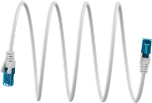 Ultraflexibles CAT 6A Patchkabel U/UTP, weiß