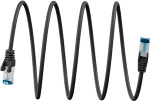 Ultraflexibles CAT 6A Patchkabel S/FTP (PiMF), schwarz