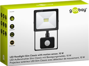 LED floodlight, 10Â W, Slim Classic, with motion sensor LED floodlight, 10Â W, Slim Classic, with motion sensor