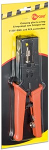 Crimping Tool for F, BNC and RCA Compression Connectors