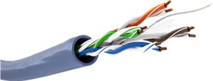 CAT 6A Network Cable, U/UTP, blue