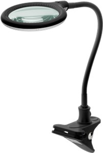 LED Magnifying Lamp with Clamp, 6 W, black