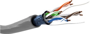CAT 5e network cable, F/UTP, grey