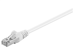 CAT 5e Patch Cable, SF/UTP, white, 0.25 m