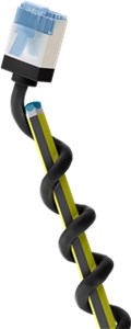 Ultra-Flexible CAT 6A Patch Cable, Slim, U/FTP, black
