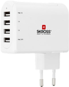 Euro USB Charger - 4-Port