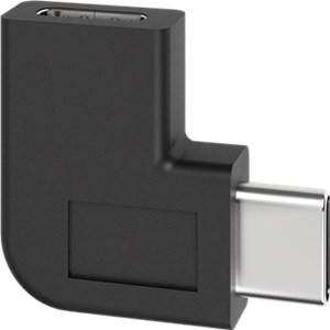 USB-C™ to USB-C™ adapter, 90°, black