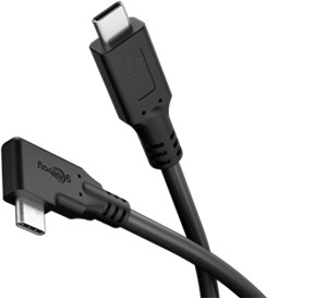 USB-C™-Kabel 90°, USB4™, 2 m, schwarz